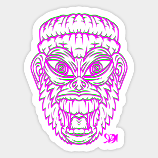 Insane monkey Sticker